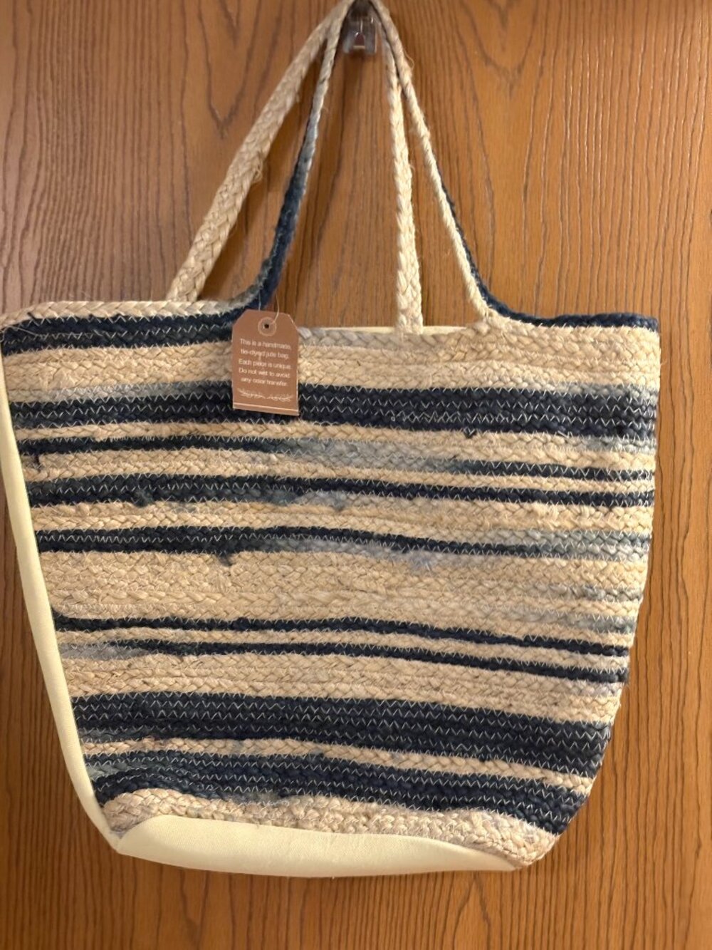 NWT Handmade tie-dyed Jute Bag Each Piece is unique